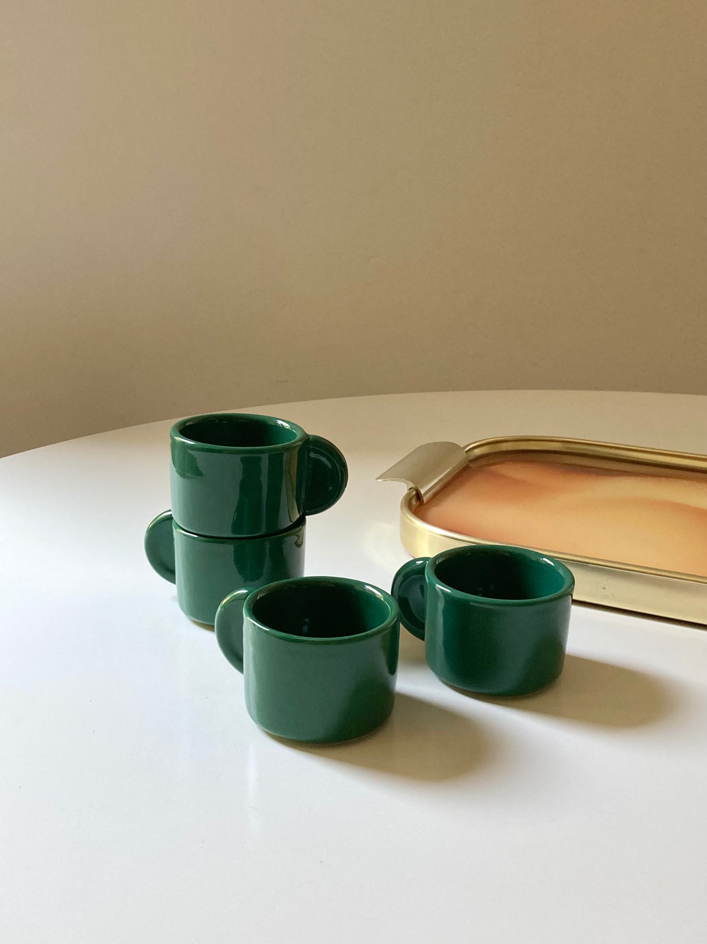Set 4 tazzine da caffè inpilabili vintage