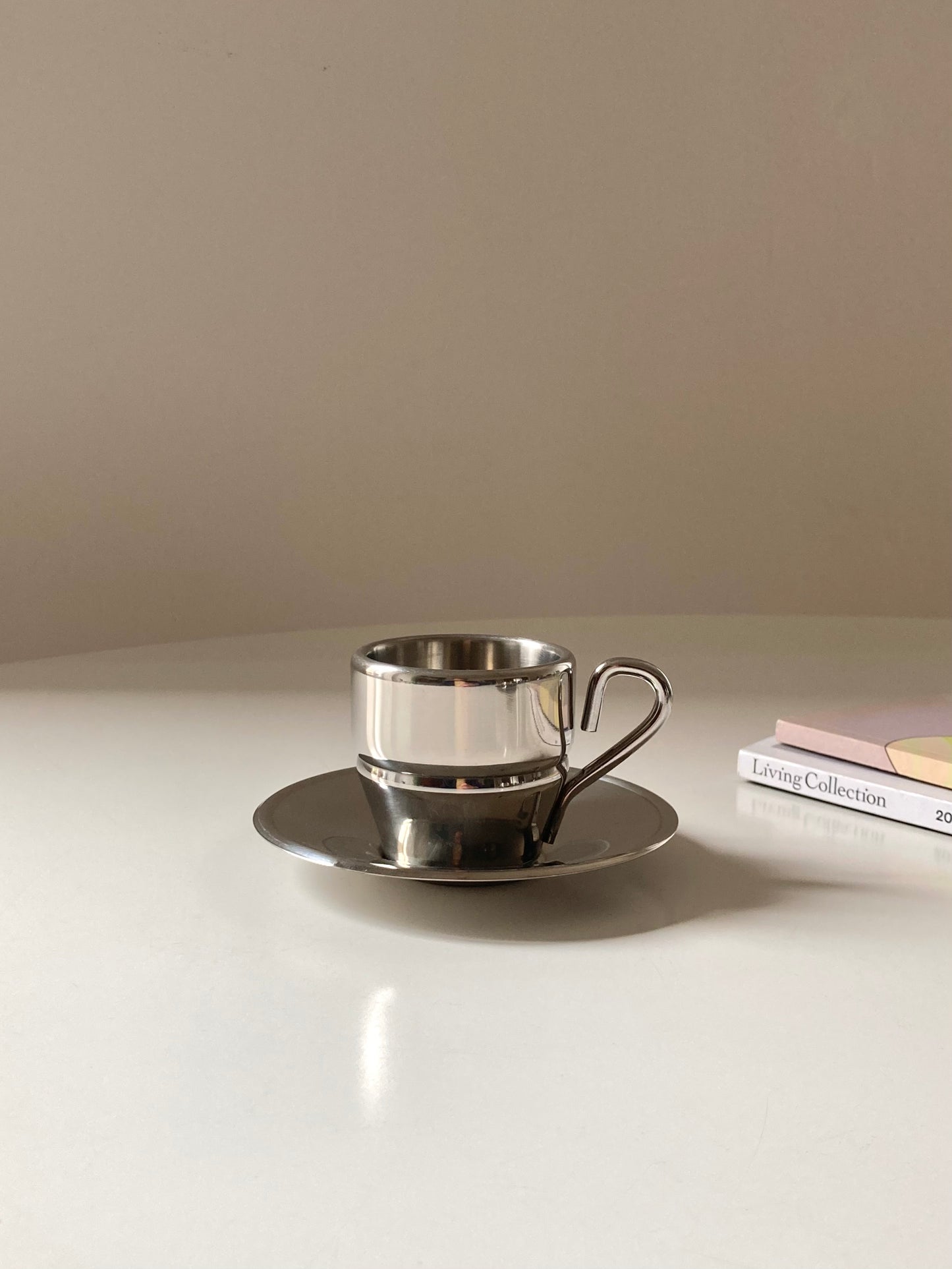 Set of 6 steel coffee cups