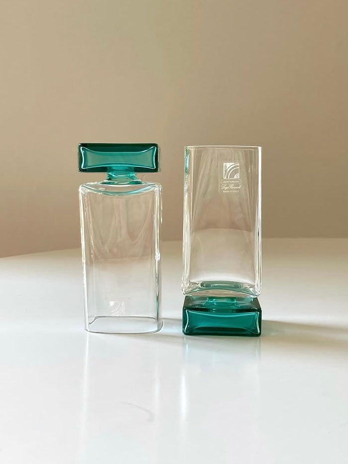 Set 4 bicchieri Bormioli con base quadrata