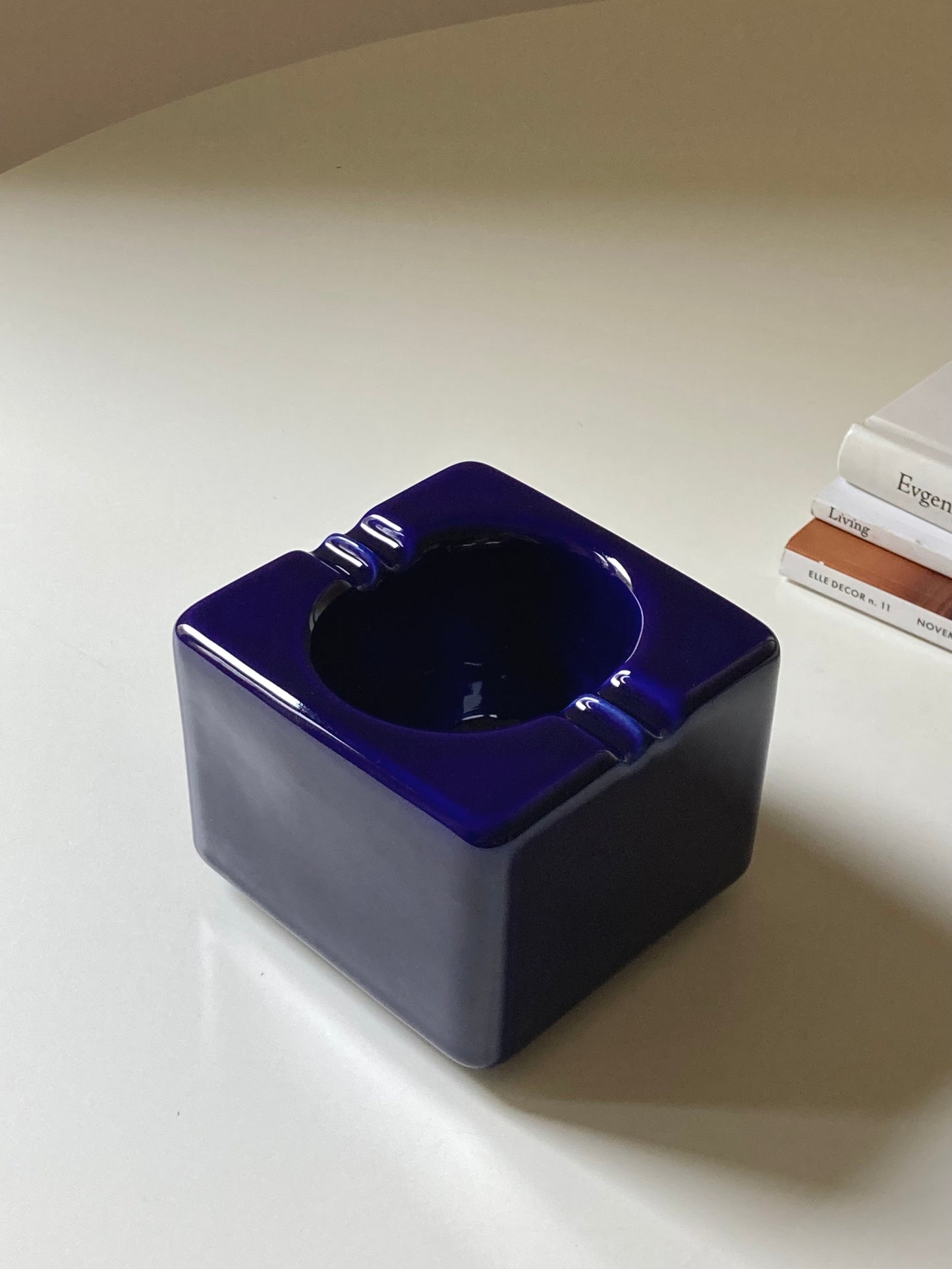 Posacenere vintage blu ‘Il Picchio’