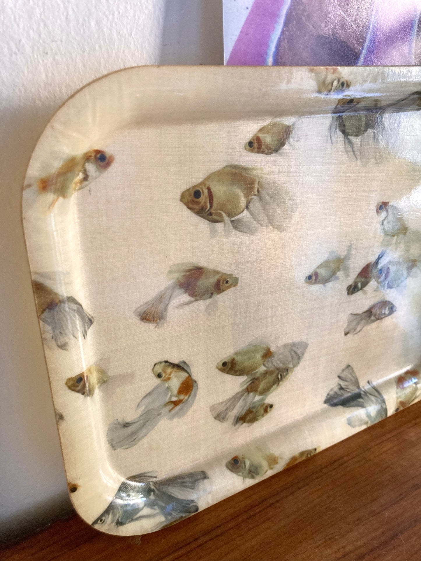 Vintage Manover tray with goldfish