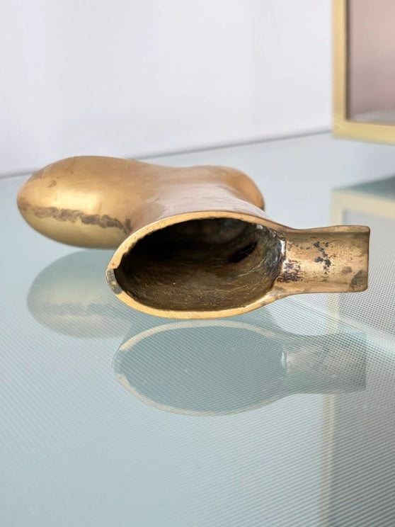 Posacenere in ottone a forma di stivale