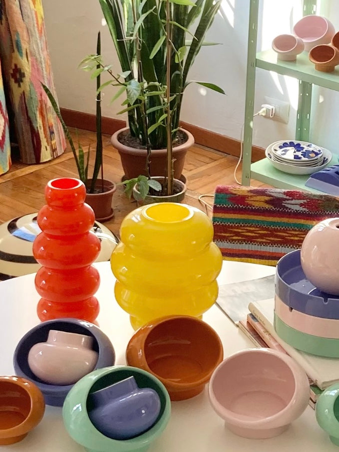 Vaso in vetro giallo IKEA KALLARHALS