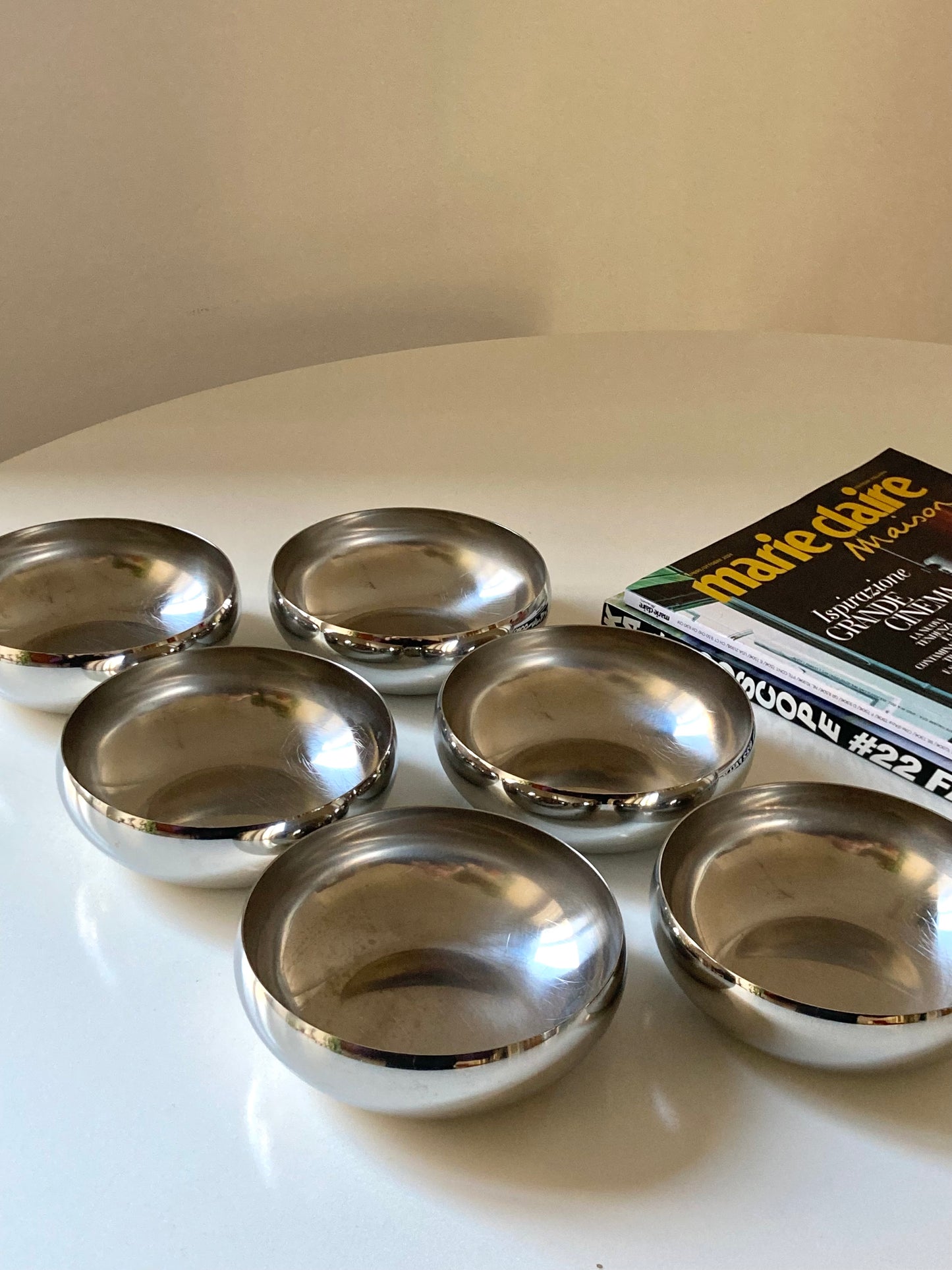 Set ciotole in acciaio per dessert