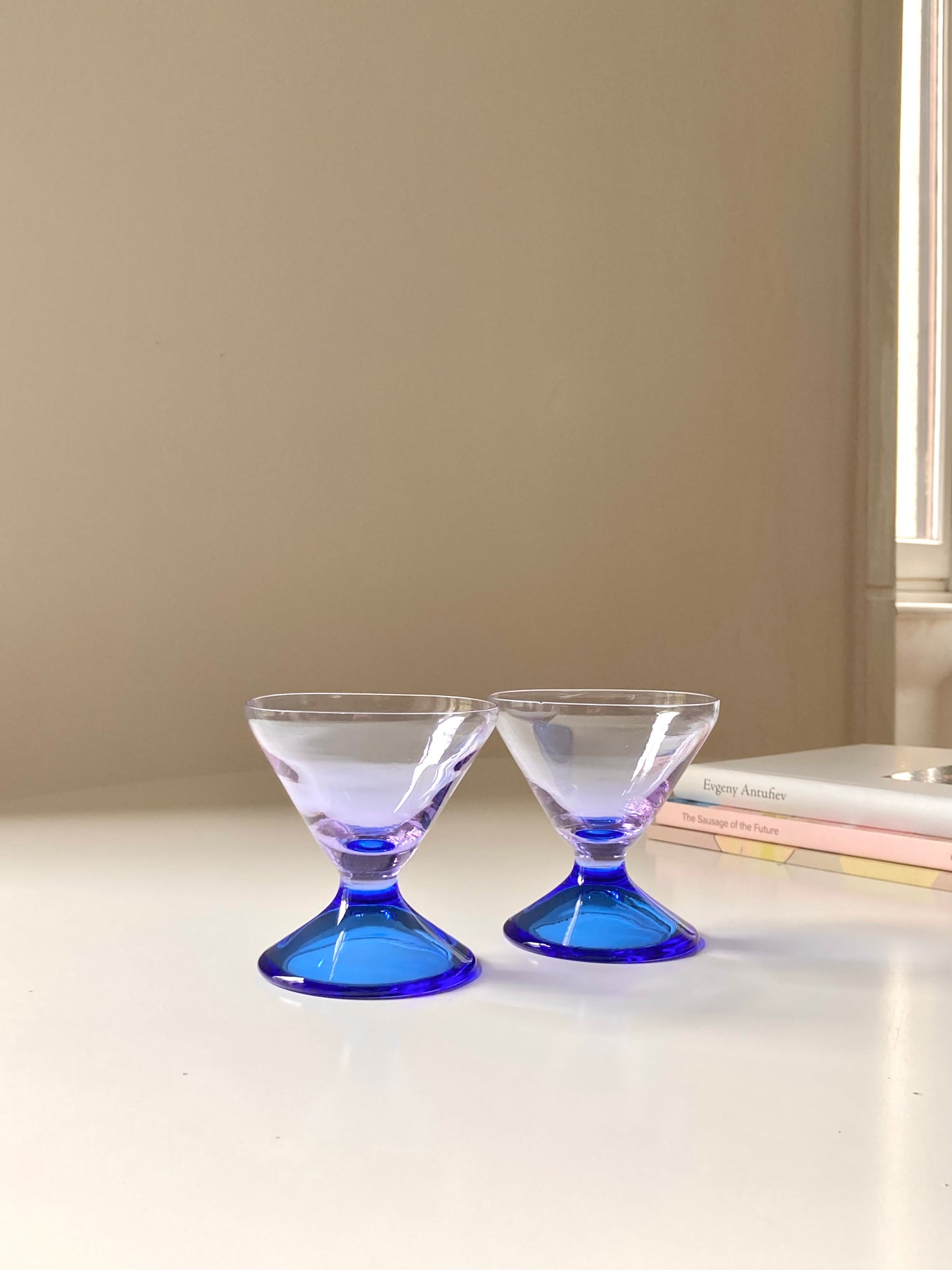 Set 4 coppette dessert blu e viola