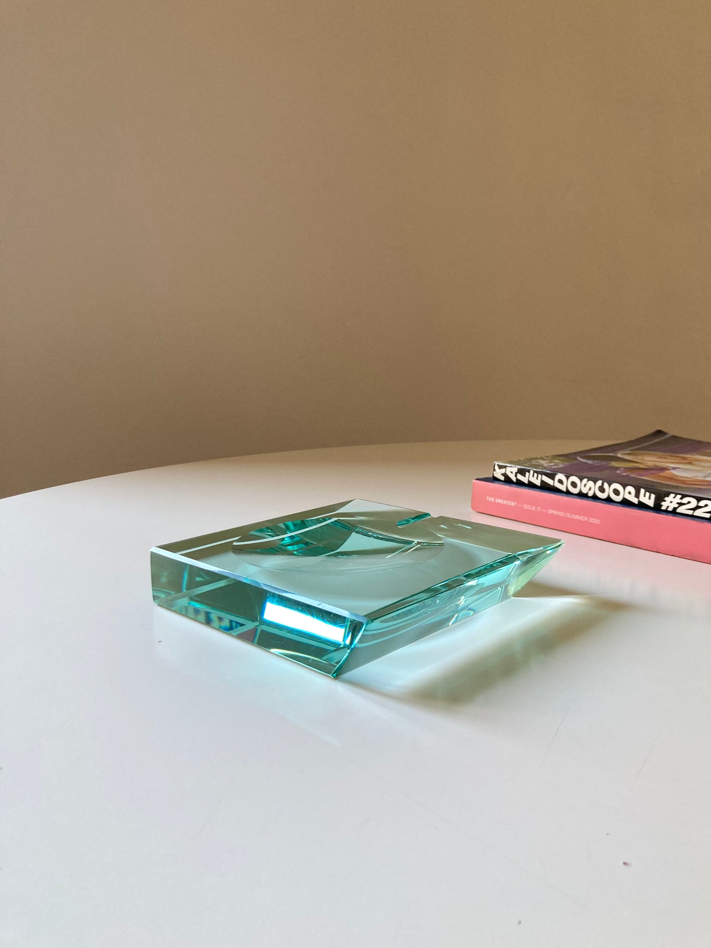 Square glass ashtray