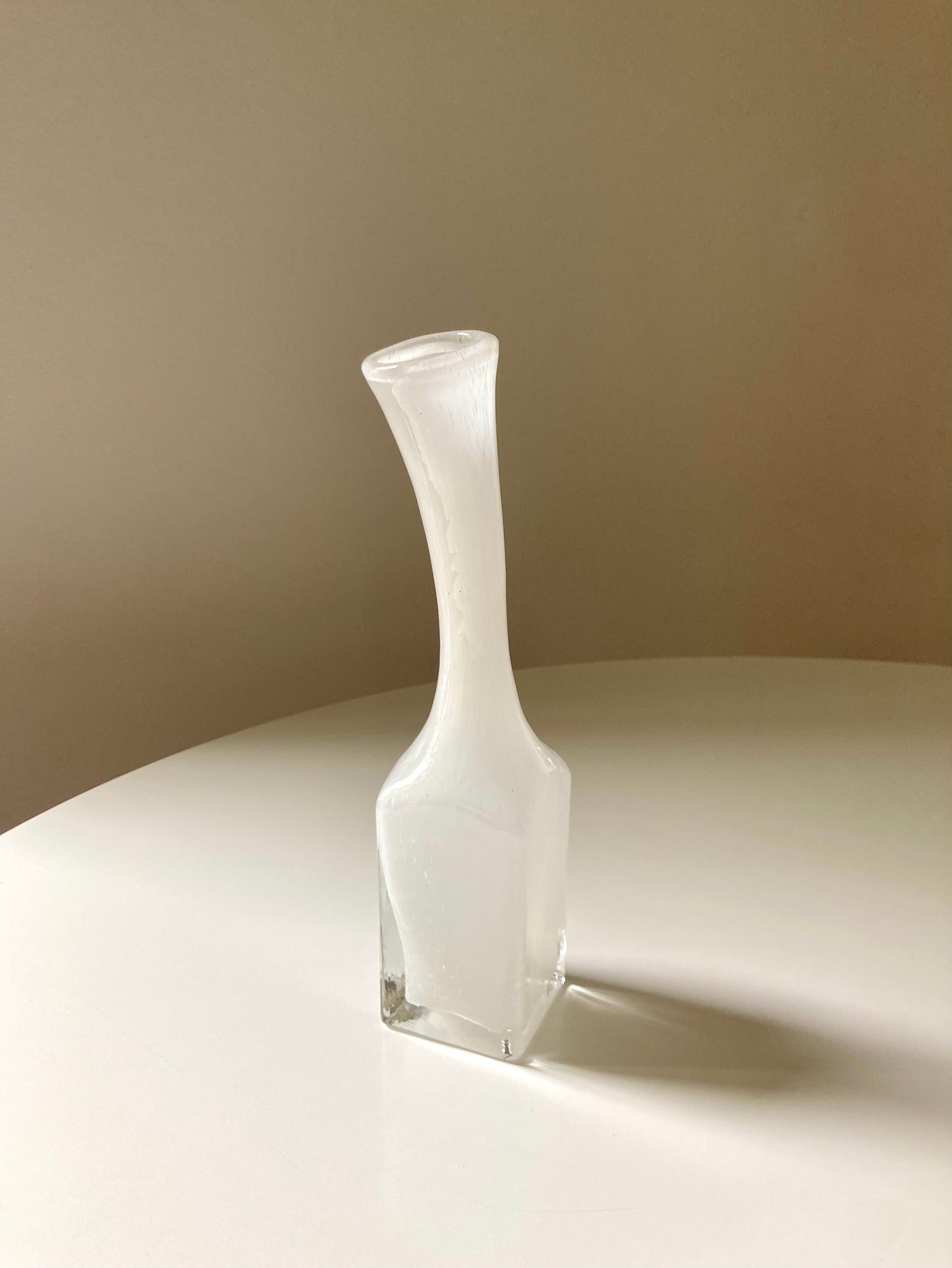 White Murano glass vase