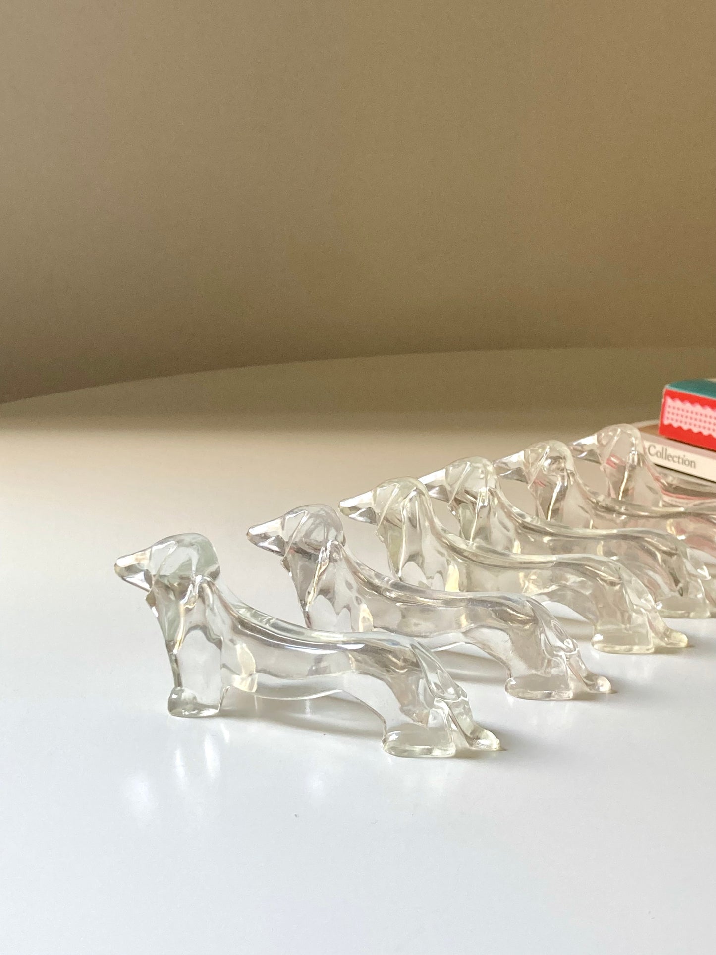 Set 6 bassotti poggia posate trasparenti