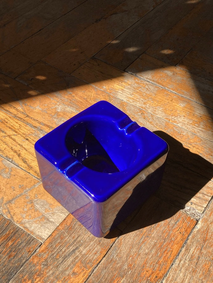 Posacenere vintage blu ‘Il Picchio’