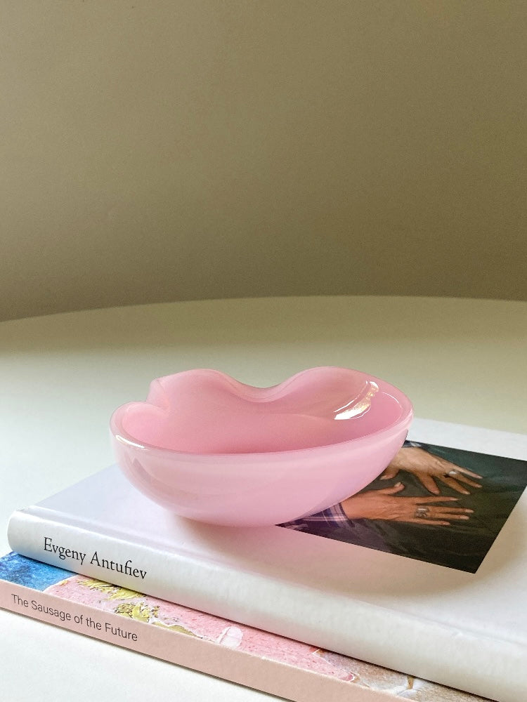 Ciotola posacenere di Murano rosa opalino