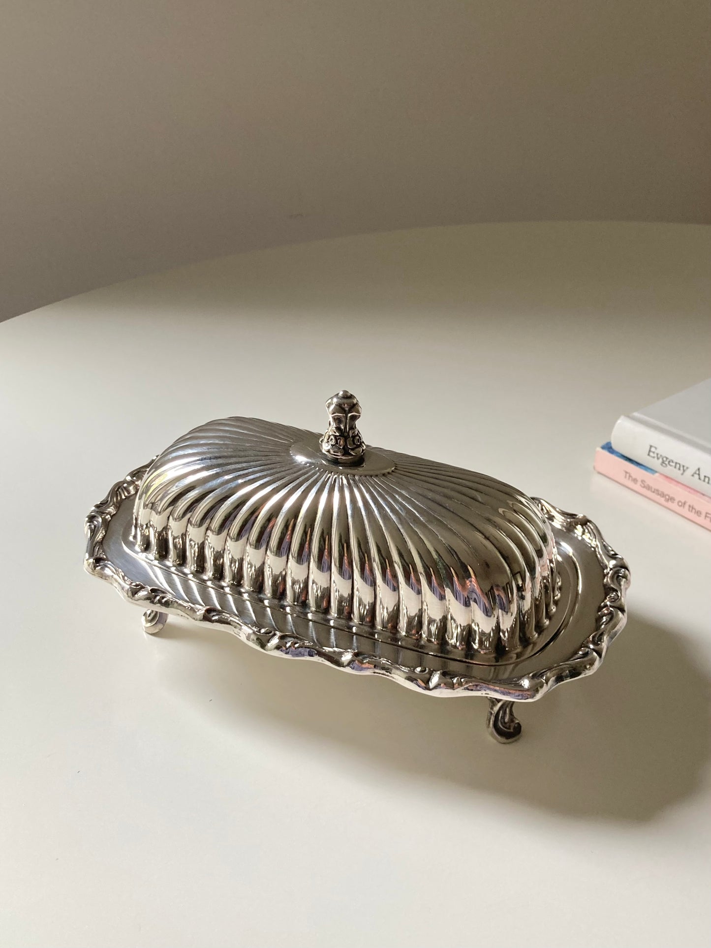 Burriera vintage placcata argento