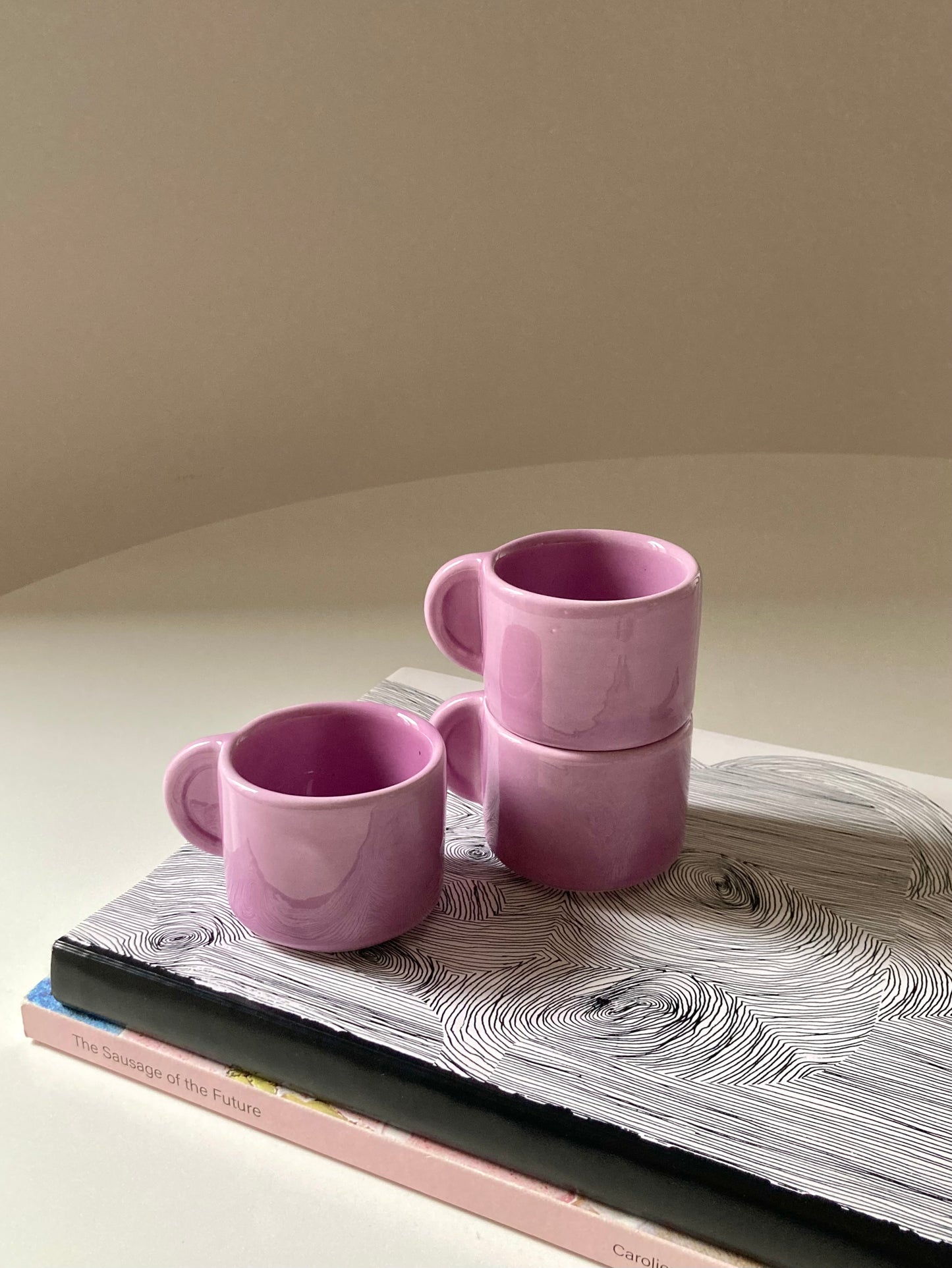 Set di 4 tazzine da caffè lilla