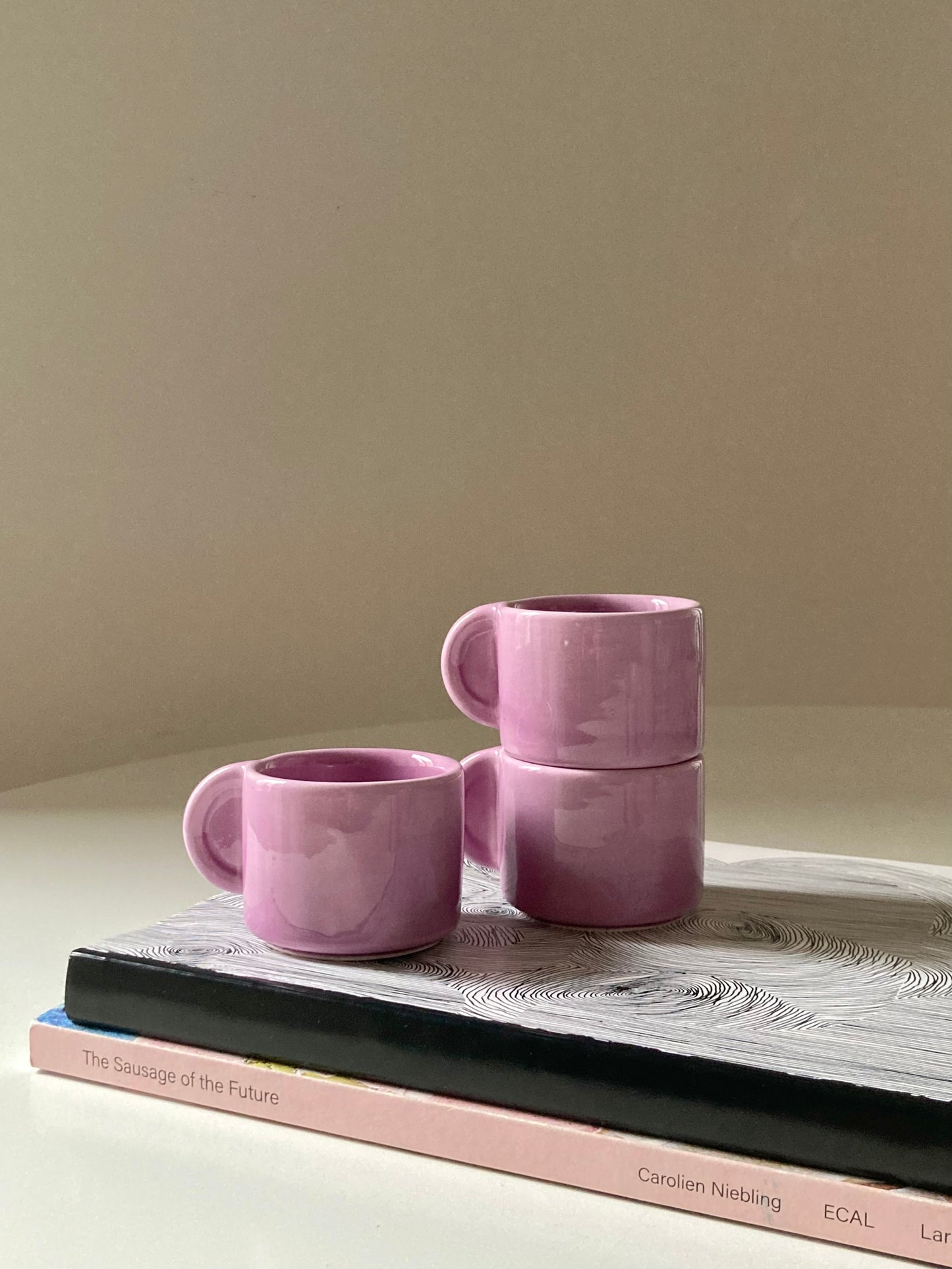 Set di 4 tazzine da caffè lilla