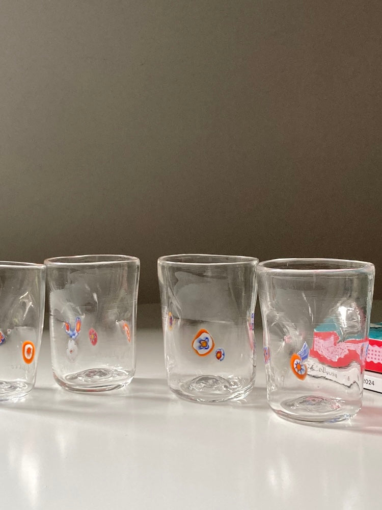 Set di 4 bicchieri in vetro di Murano