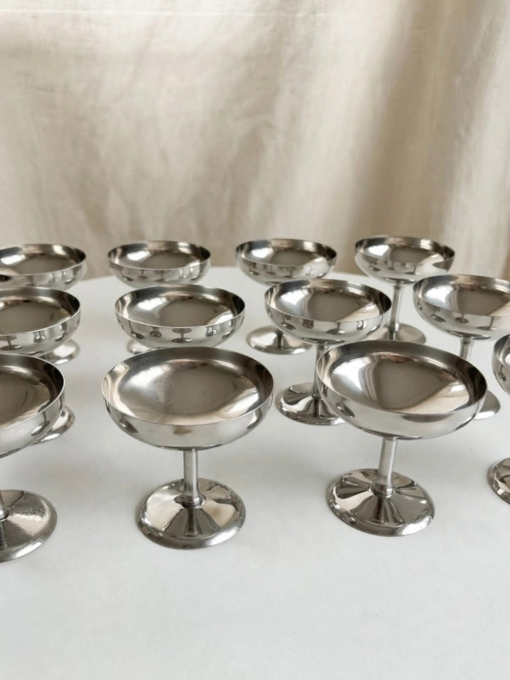 Rental ~ Coppe alte vintage in acciaio